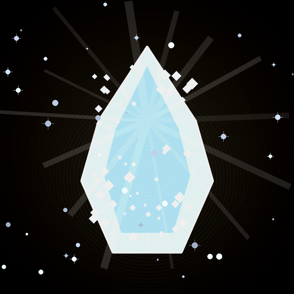 Shining diamond-studded crystal for the Auric Legend Map