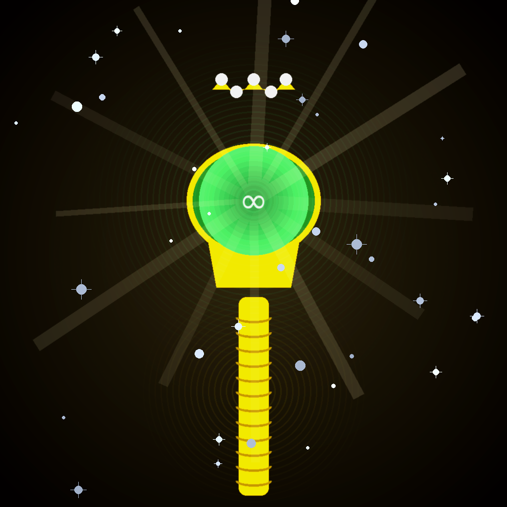 Golden scepter with jade amulet for the Realm Media Kit